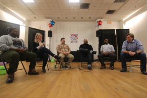 Left to Right_ Jamarkus Springfield, Becca Johnson, Martin Moore, Shyan Selah, Jesse Johnson and Mike Pelliciotti during Q&A